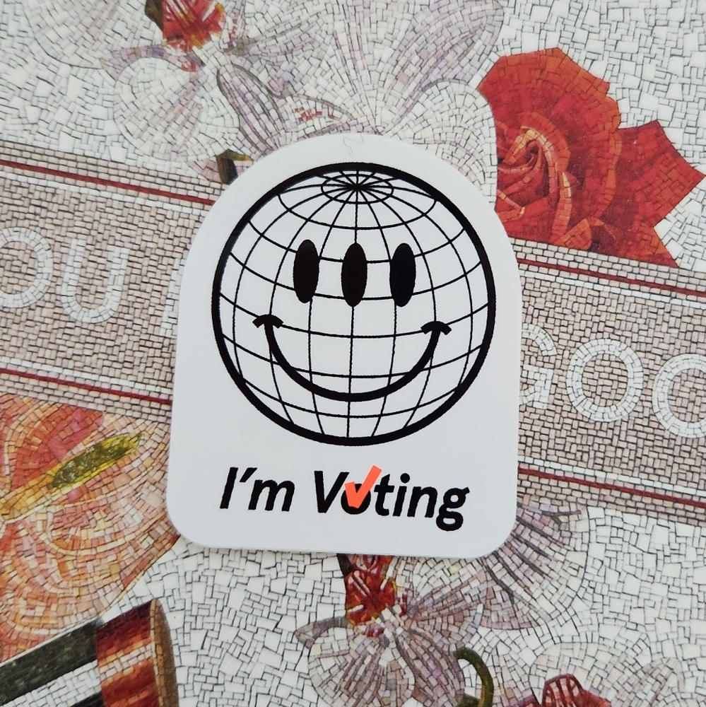 Glossier I'm Voting Stickers